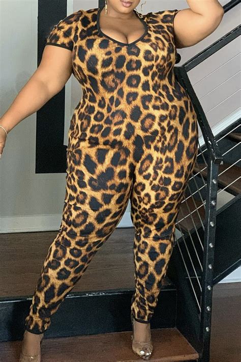 sexy leopard jumpsuits.